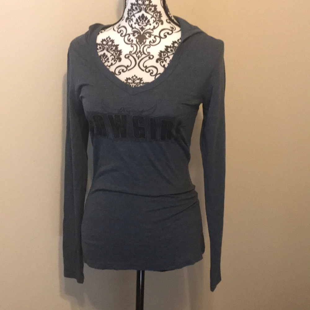Original cowgirl long sleeve hooded shirt‎